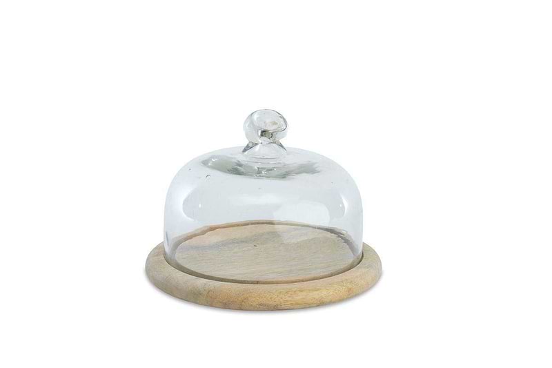 Nkuku Serveware Recycled Glass Bell Dome - Small