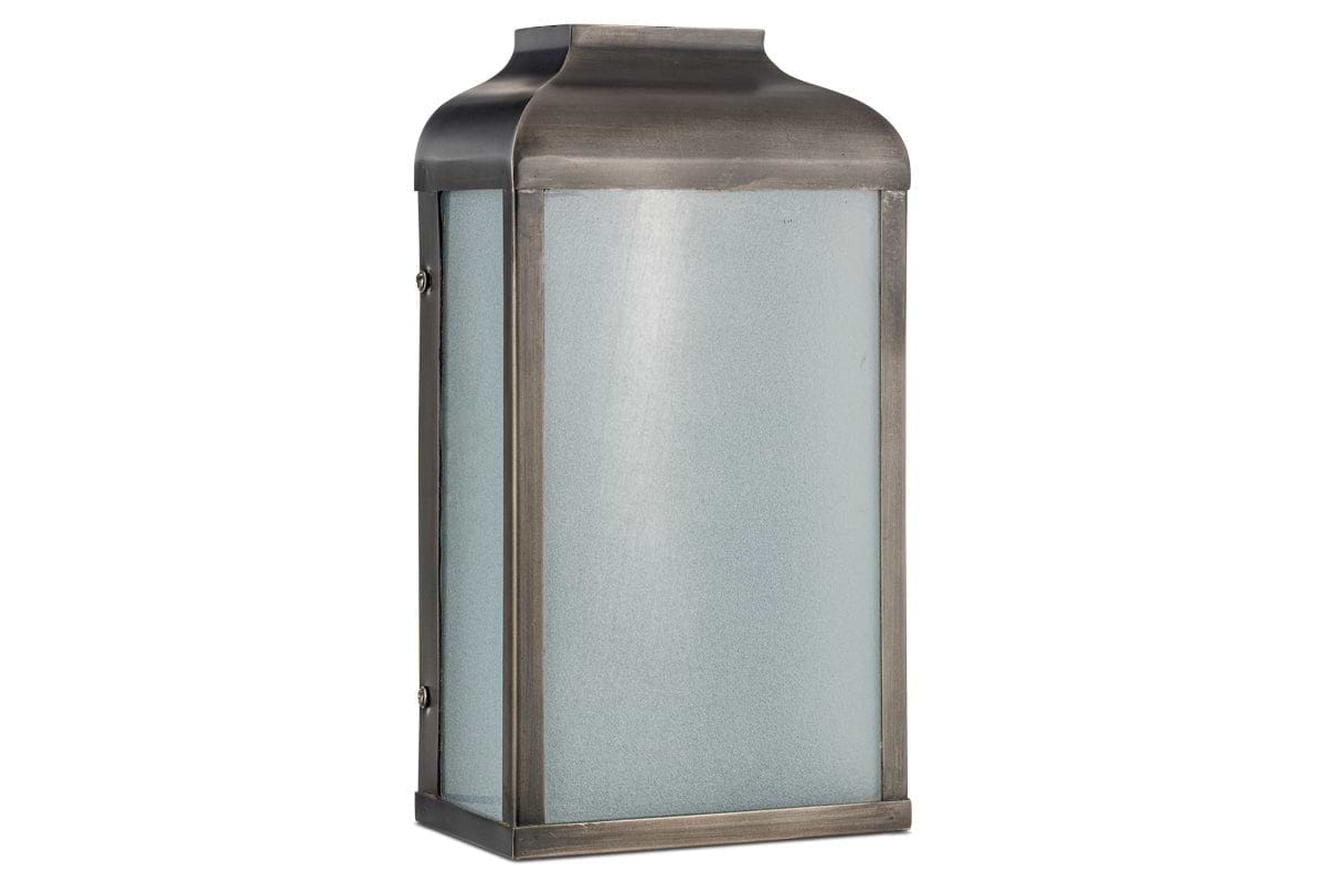 nkuku LIGHTS Riad Outdoor Lantern - Black And Frosted