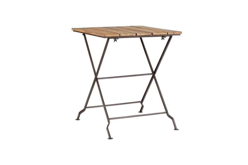 nkuku OUTDOOR LIVING Rishikesh Reclaimed Wood & Iron Folding Table