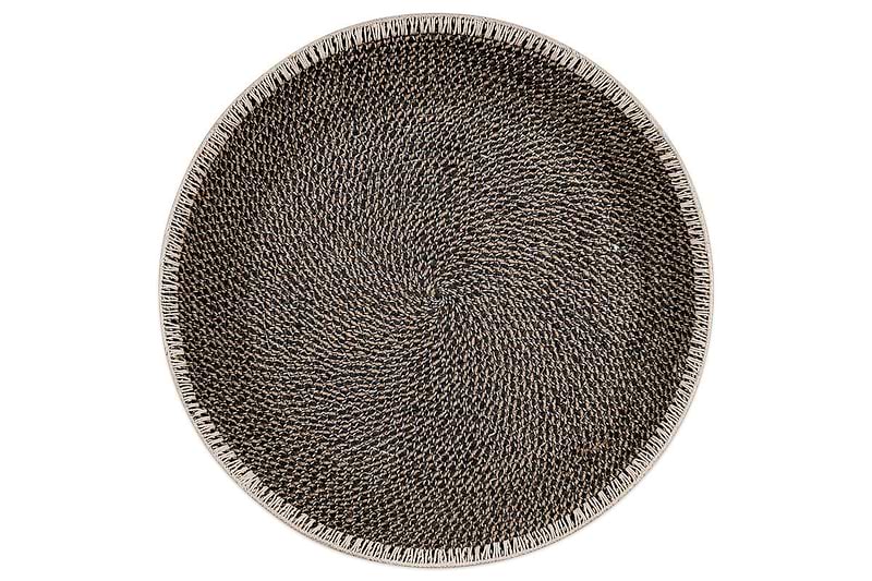 nkuku MIRRORS WALL ART & CLOCKS Sadie Basket Wall Art - Black & Natural - Large