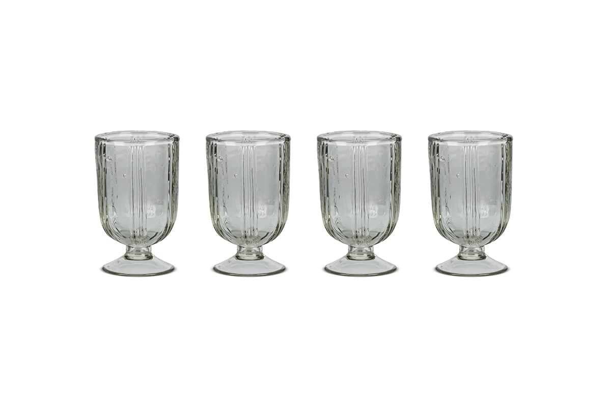 nkuku GLASSWARE Sigiri Small Wine Glass - Clear - (Set of 4)