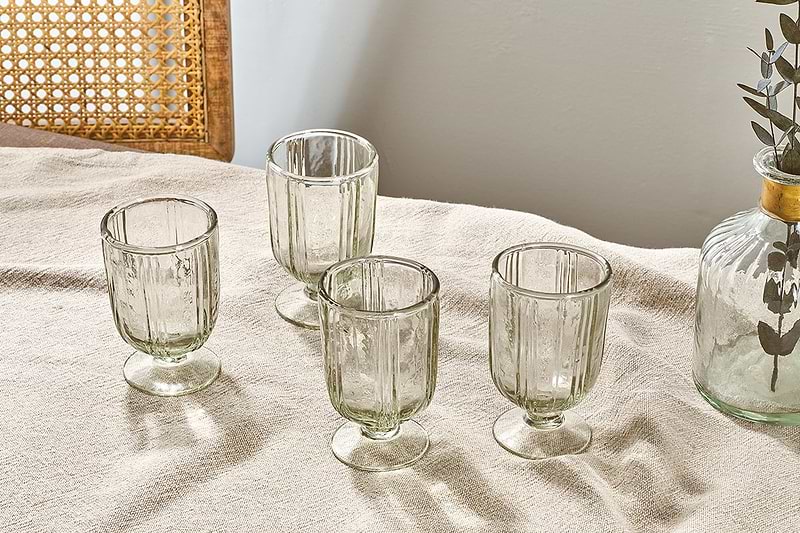 nkuku GLASSWARE Sigiri Small Wine Glass - Clear - (Set of 4)