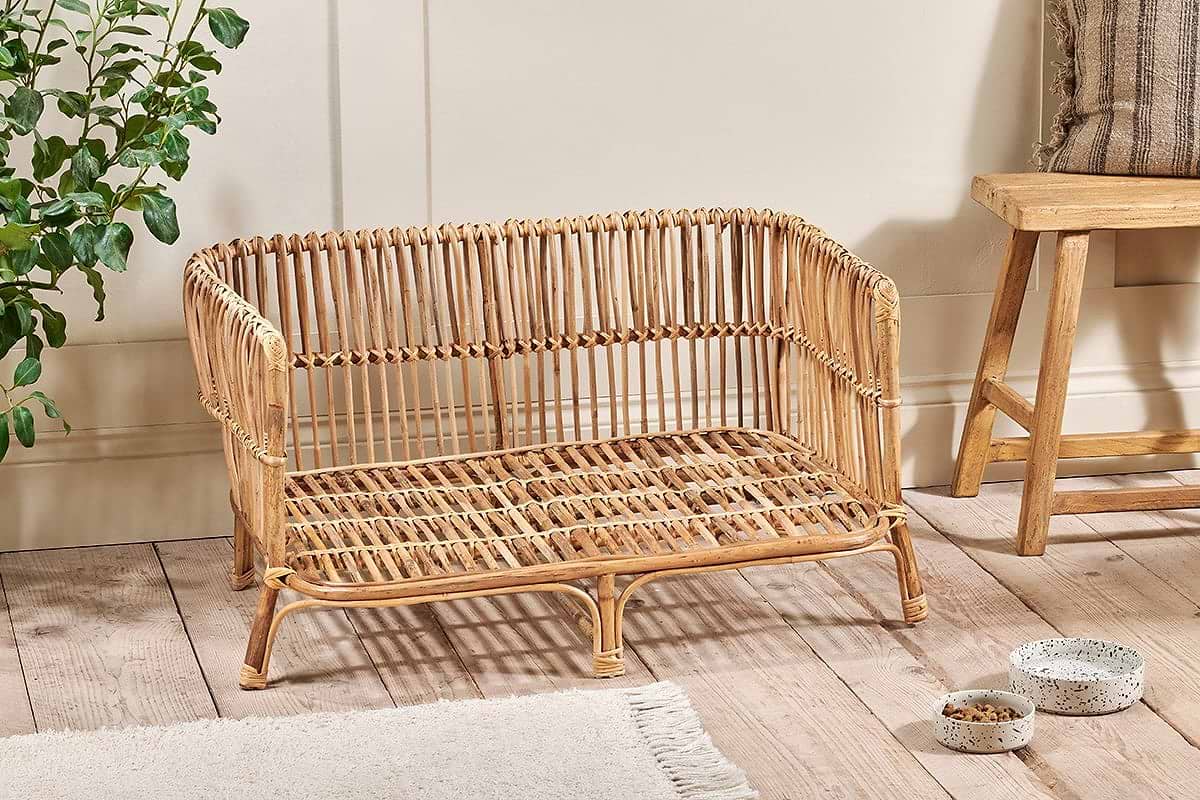 Tanvyk Rattan Pet Bed Natural Large Nkuku