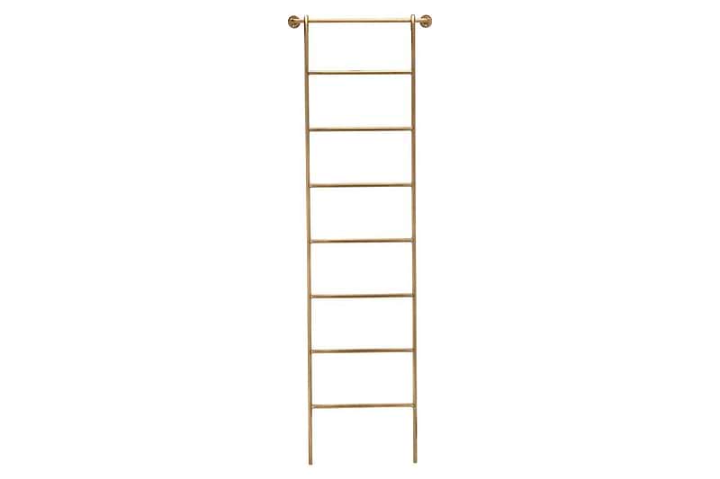 Nkuku HOOKS, KNOBS & RAILS Temur Iron Decorative Ladder - Brass