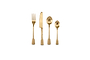 Nkuku Tableware Veeta Cutlery - Gold (Set of 16)