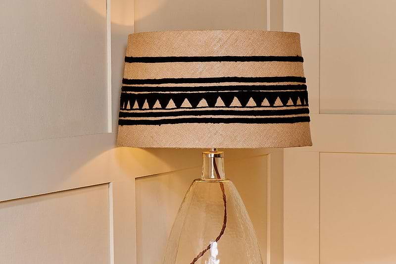 nkuku LAMPS AND SHADES Yongana Jute Pattern Lamp Shade