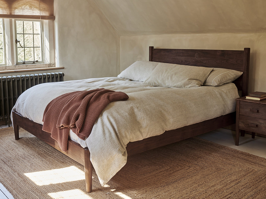 Anbu Acacia Bed - Washed Walnut