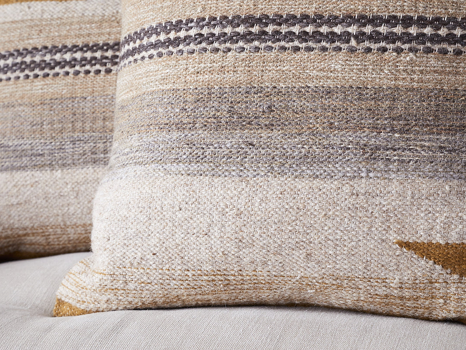 Aravali Wool Cushion Cover - Ochre