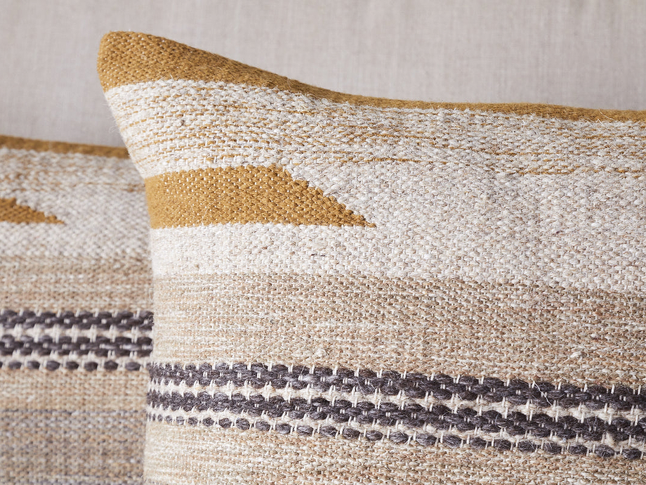 Aravali Wool Cushion Cover - Ochre