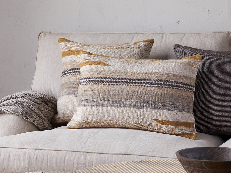 Aravali Wool Cushion Cover - Ochre