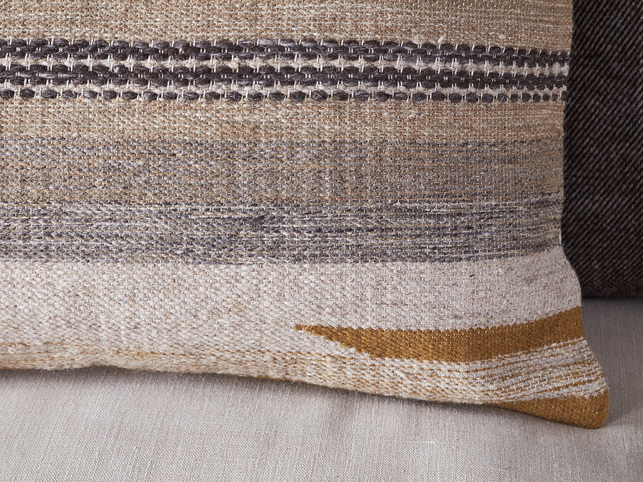 Aravali Wool Cushion Cover - Ochre