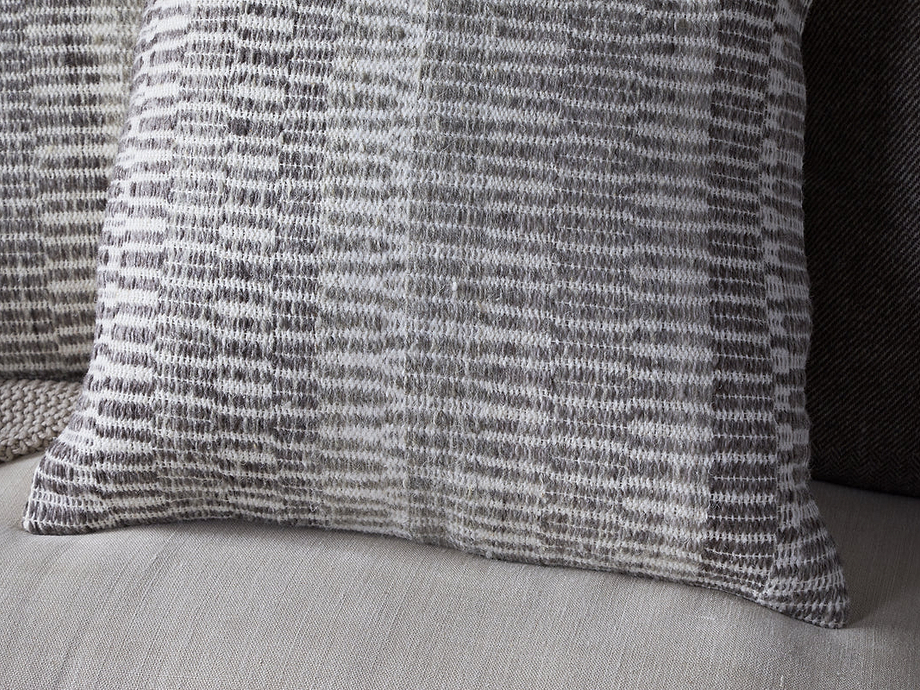Aahna Wool Cushion Cover - Charcoal