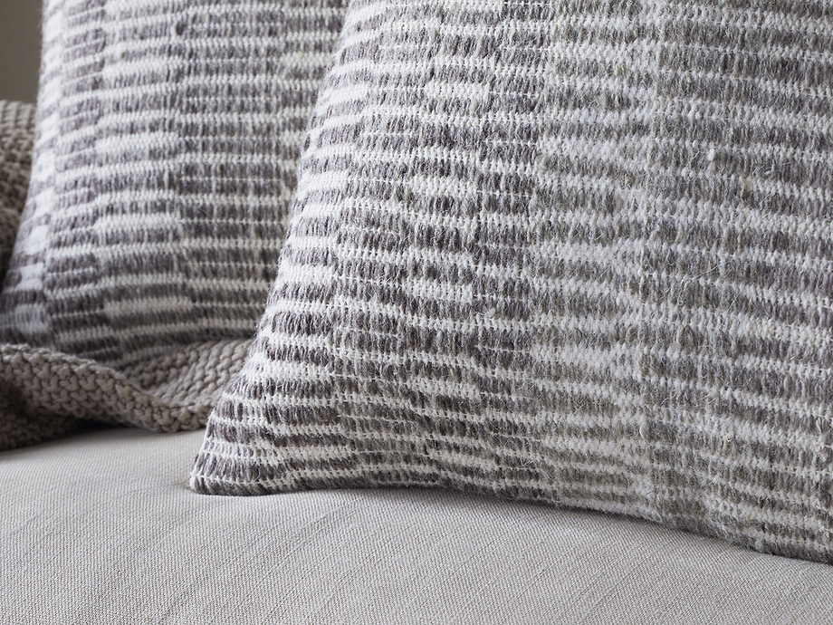 Aahna Wool Cushion Cover - Charcoal