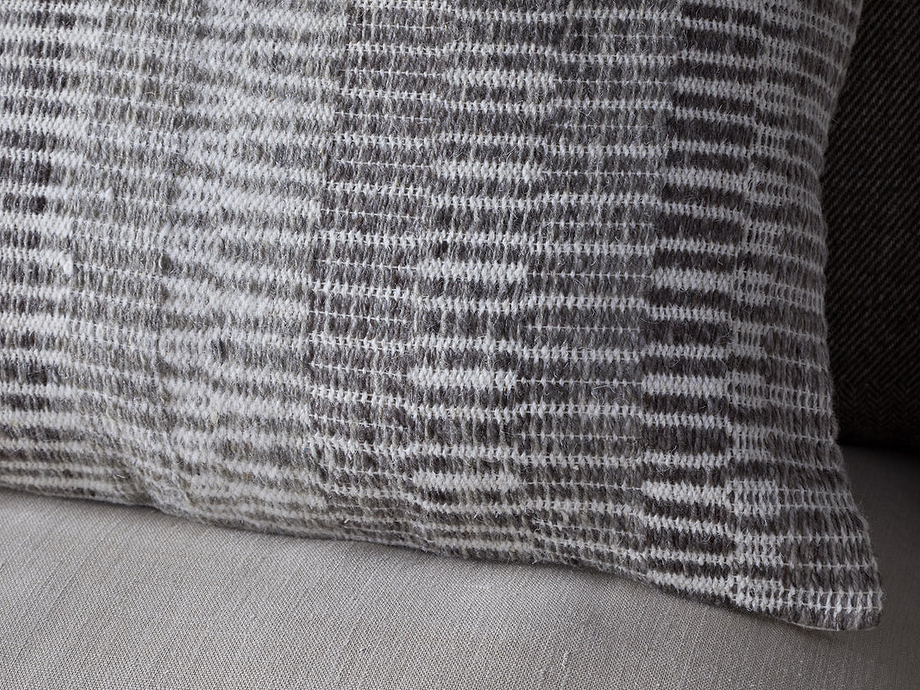 Aahna Wool Cushion Cover - Charcoal