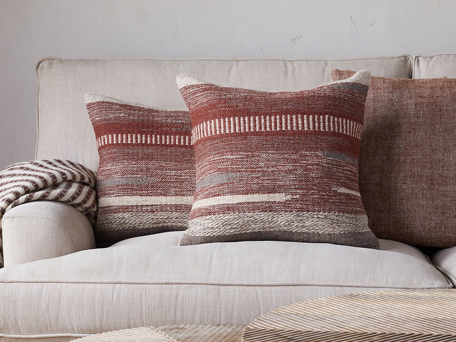 Aakash Wool Cushion Cover - Rust