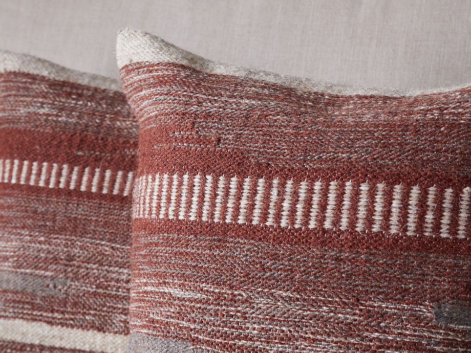 Aakash Wool Cushion Cover - Rust