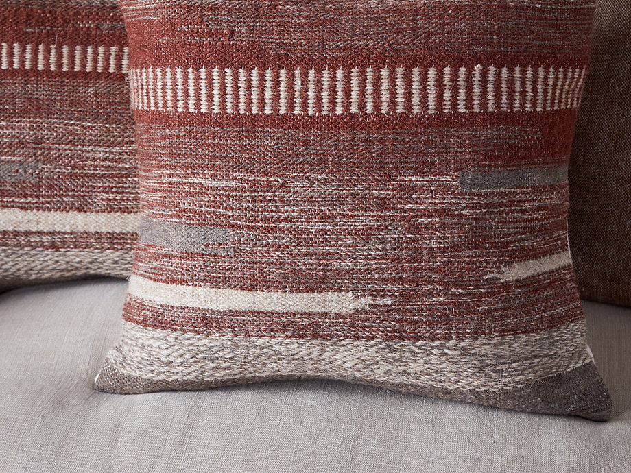 Aakash Wool Cushion Cover - Rust
