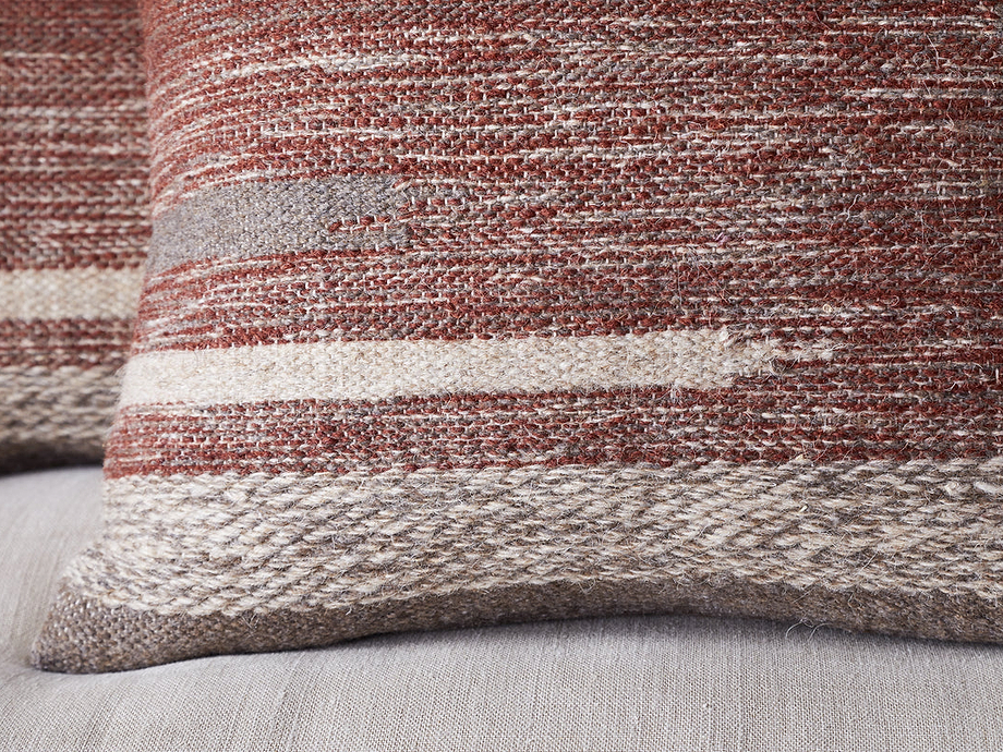 Aakash Wool Cushion Cover - Rust