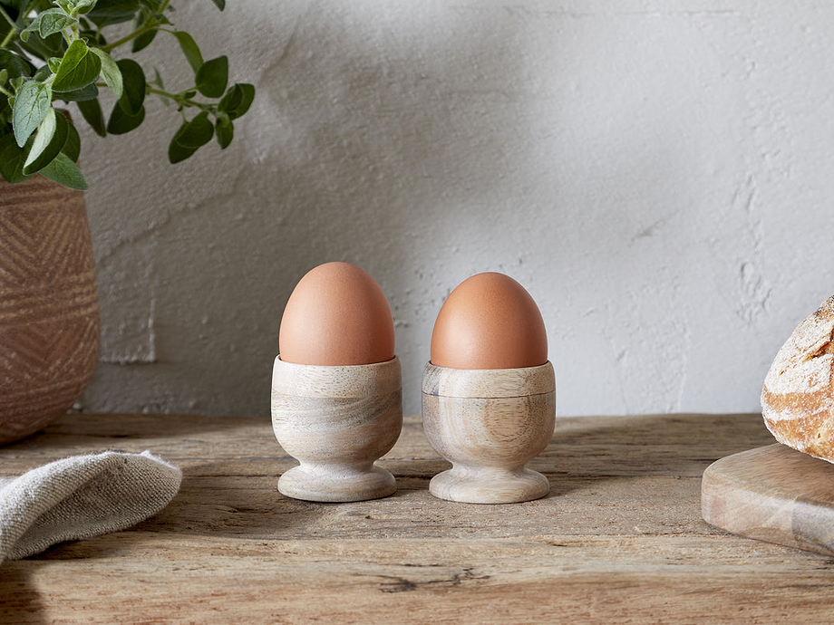 Awa Wooden Egg Cup - Natural - (Set of 2)