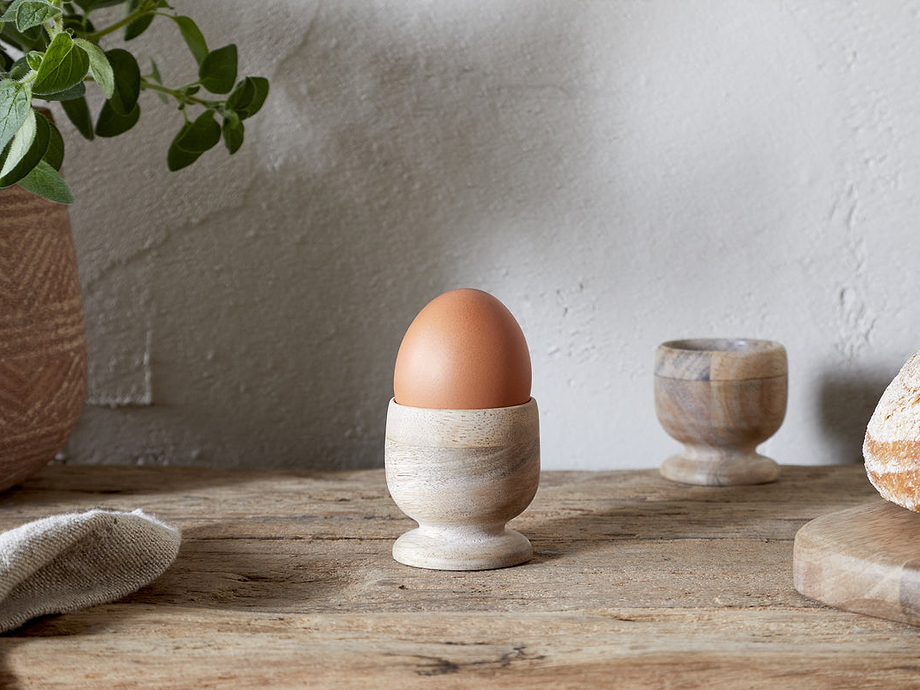 Awa Wooden Egg Cup - Natural - (Set of 2)