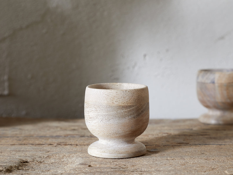 Awa Wooden Egg Cup - Natural - (Set of 2)
