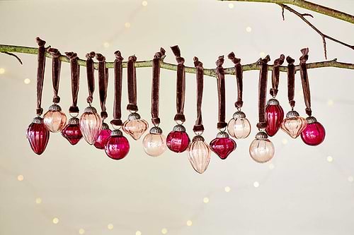 Adisa Bauble Jar - Ruby & Copper (Set of 16)