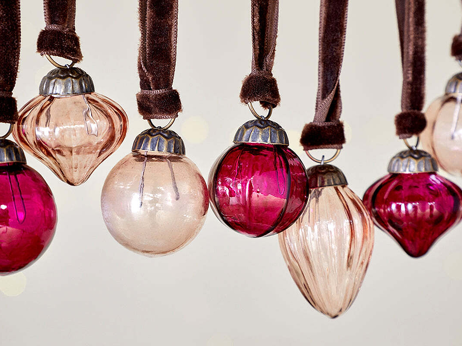 Adisa Bauble Jar - Ruby & Copper (Set of 16)