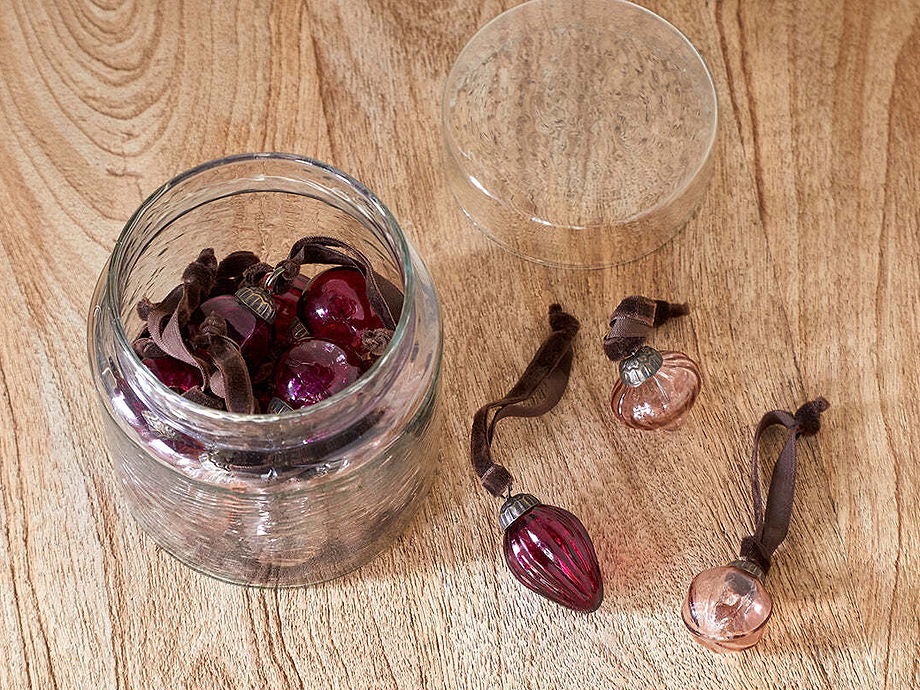 Adisa Bauble Jar - Ruby & Copper (Set of 16)