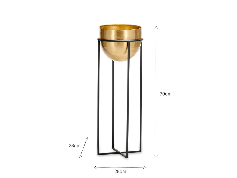 Atsu Brass Planter Stand