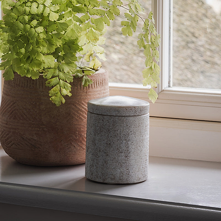 Asana Marble Storage Jar - Grey