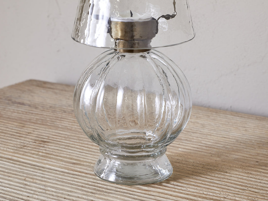 Adesola Glass Tealight Holder Lamp - Clear