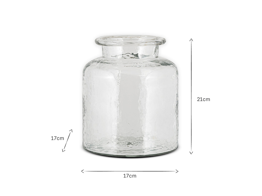Akra Recycled Glass Vase - Clear