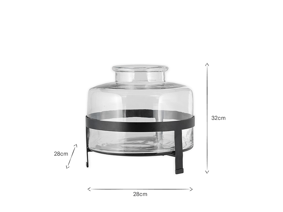 Akoro Recycled Glass Vase - Clear