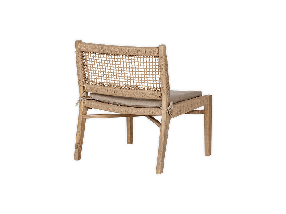 Aamani Mango Wood & Cord Occasional Chair - Natural