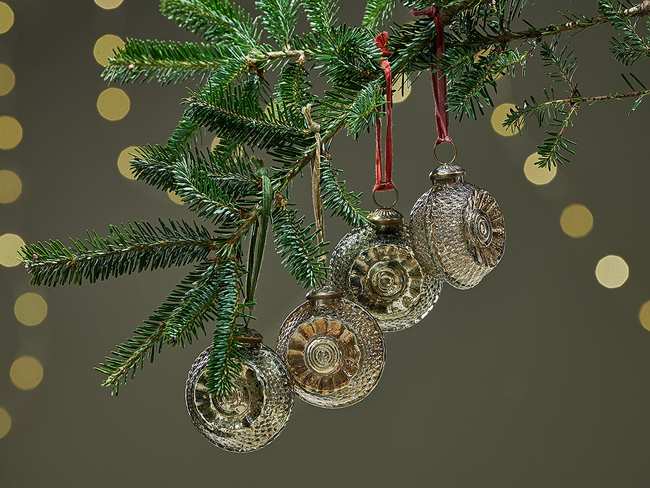 Abitha Baubles - Antique Gold & Grey - (Set of 4)