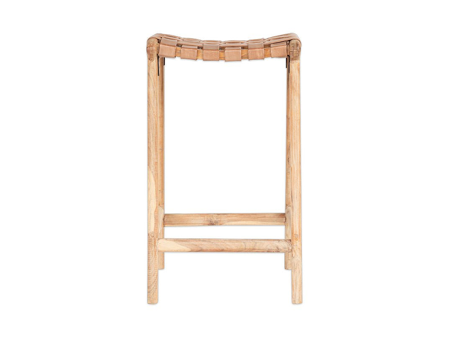 Adembi Woven Leather Counter Stool