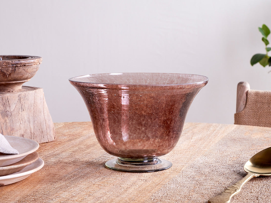 Aderonke Glass Bowl - Plum