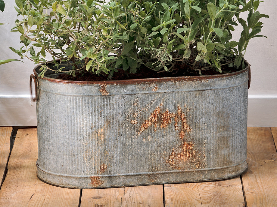 Akasa Trough Planter - Zinc