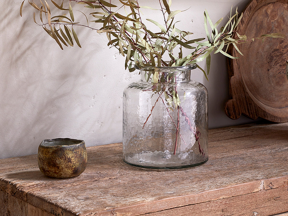 Akra Recycled Glass Vase - Clear