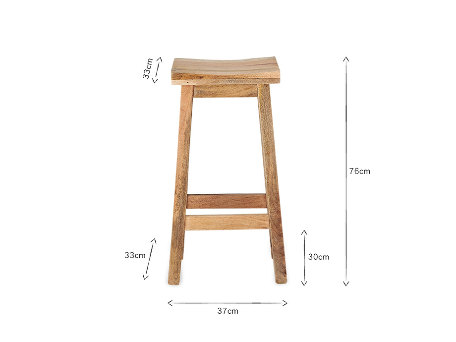 Ambi Wooden Stool - Tall