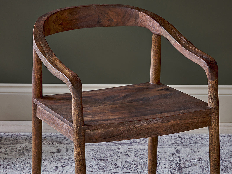 Anbu Acacia Dining Chair - Washed Walnut