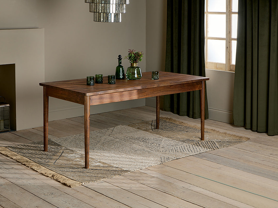 Anbu Acacia Dining Table - Washed Walnut