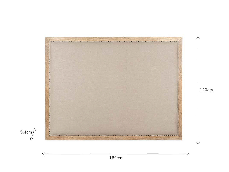 Anesha Upholstered Linen Headboard - Natural