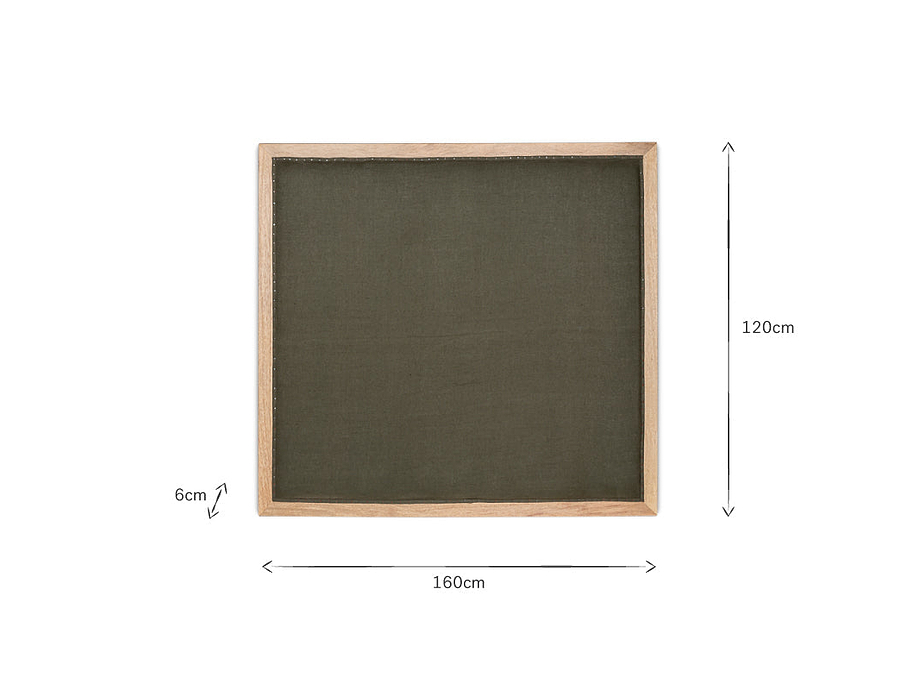 Anesha Upholstered Linen Headboard - Olive Green