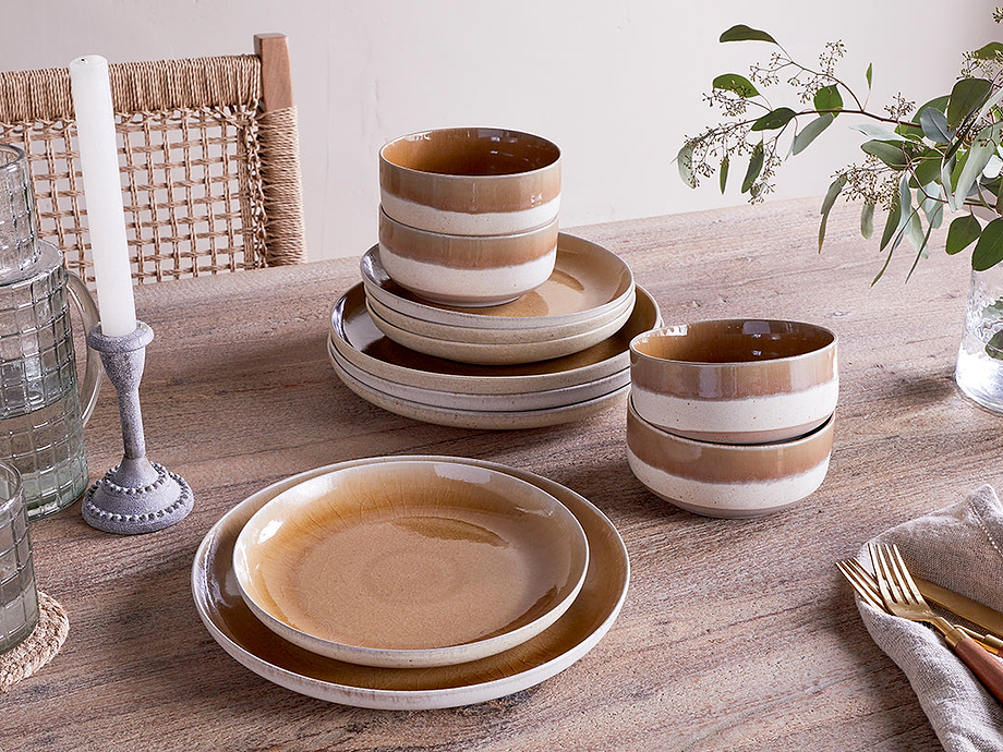 Arici Dinnerware Set - Natural - (Set of 12)