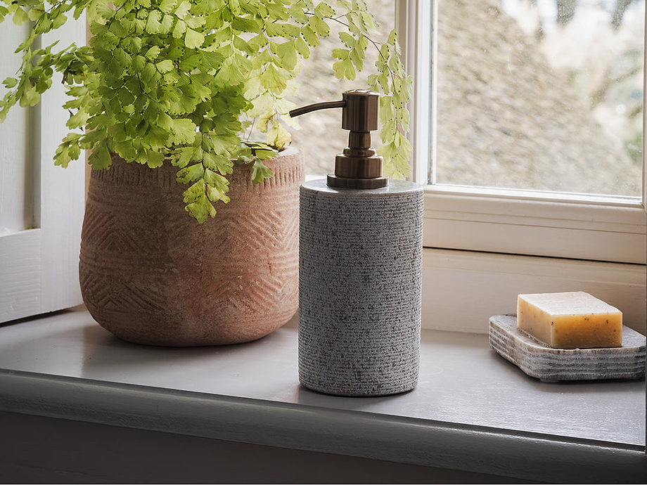 Asana Marble Soap Pump - Grey