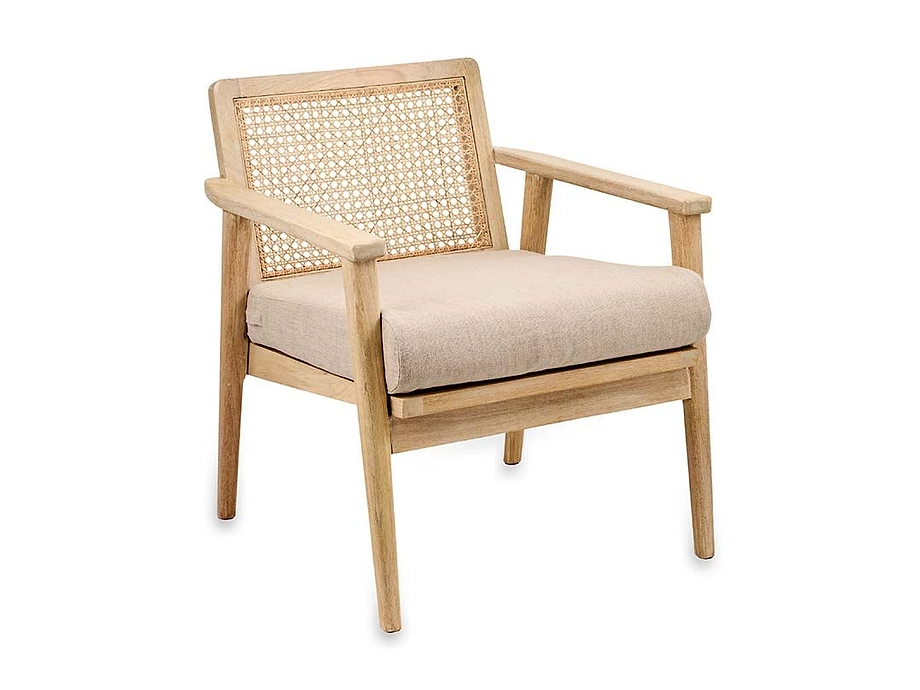 Atri Mango Wood & Cane Occasional Chair