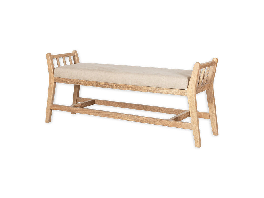 Avanthi Upholstered Sleigh Bench - Natural