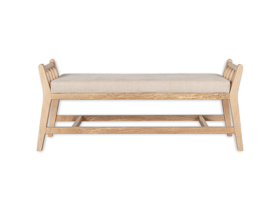 Avanthi Upholstered Sleigh Bench - Natural