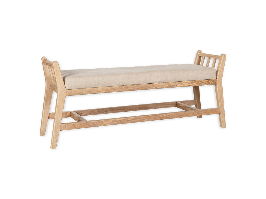 Avanthi Upholstered Sleigh Bench - Natural